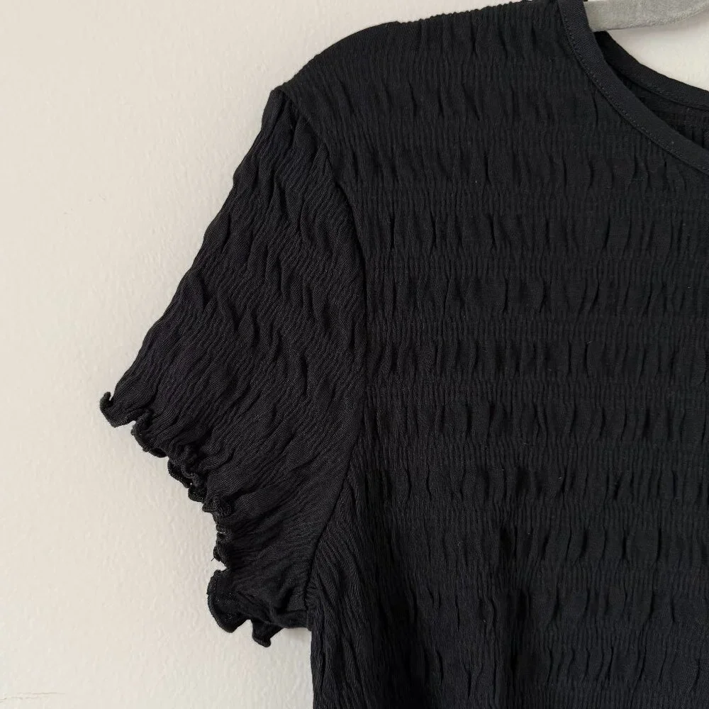 Vero Moda Scarlett Short Sleeve Smocked Crop Top Size XL - Picture 3 of 5